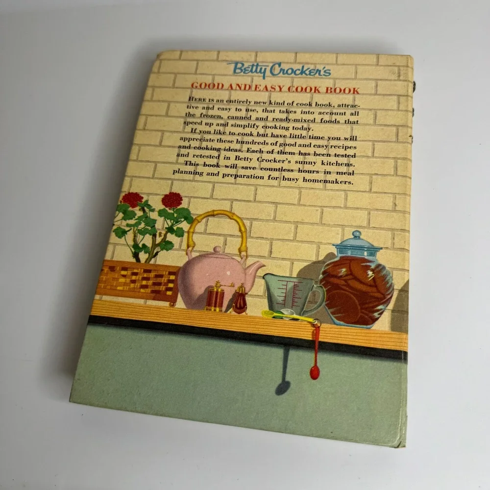 Betty Crockers Good and Easy Cook Book 1954 First Edition Second Printing Spiral